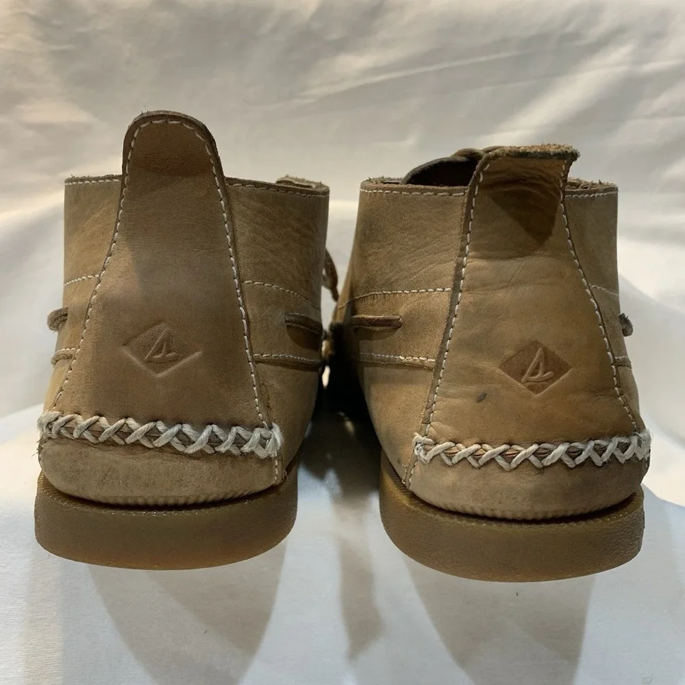 Sperry Top-Sider Tan Leather Moc Toe Chukka Ankle Boots Men's 11 M Boat Shoes